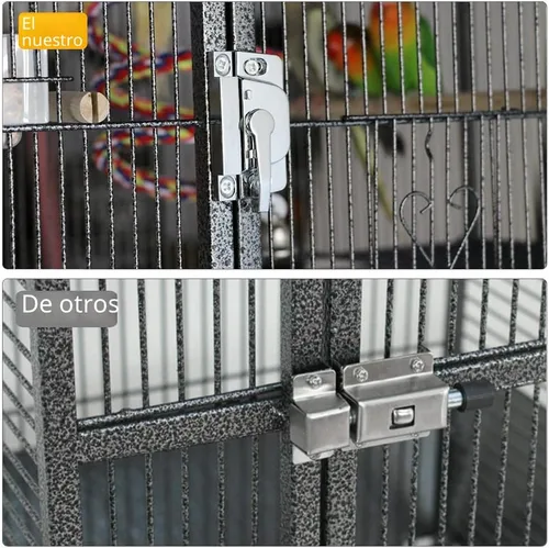 Miniatura 6 de Yaheetech Jaula para Pájaros Extra Grande de 69 Pulgadas, Jaula de Metal para Loros de Tamaño Mediano, Cacatúas, Cotorras, Periquitos, Tortolitos