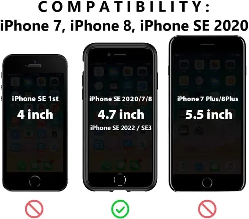 Miniatura 4 de BELTRON Funda para iPhone 7/8/SE 2020/SE 2022, funda de agarre de goma súper delgada y funda de clip giratorio para cinturón combinado con soporte