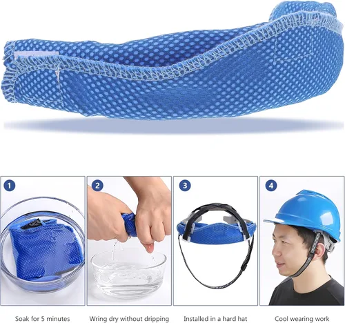 Miniatura 5 de Kisangel 2 unidades de bandas de sudor para casco de seguridad para hombre, bandas para el sudor, banda para el sudor de soldadura para refrescar