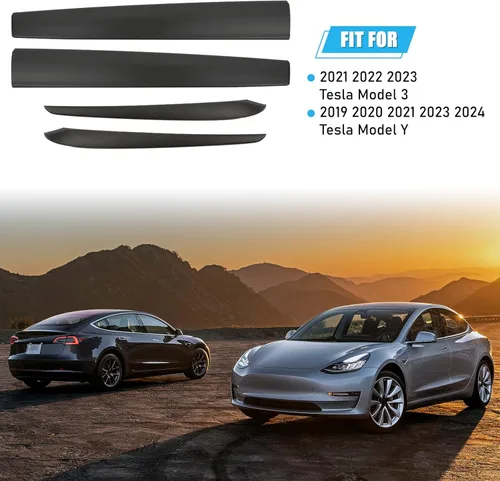 Miniatura 4 de Cubierta de salpicadero y panel de moldura de puerta delantera compatible con Tesla Modelo Y (2019-2023) Modelo 3 (2021-2023), cubierta