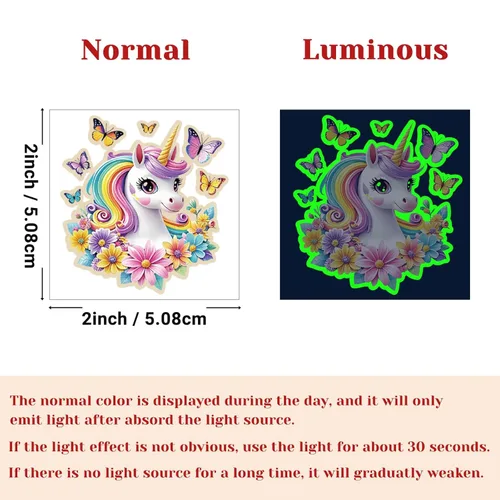 Miniatura 7 de Tatuajes Temporales Luminosos para Niños, Adhesivos de Estilos Mixtos de Tatuajes Falsos que Brillan en la Oscuridad con Sirena, Camión, Coche
