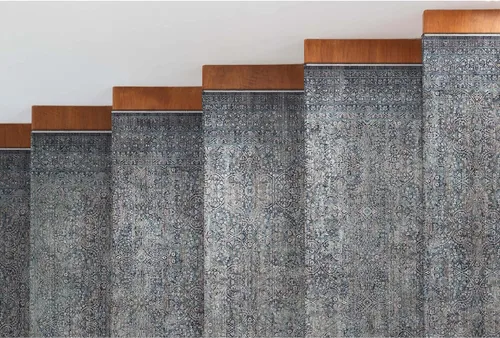 Miniatura 3 de Well Woven Alfombra de Pasillo y Escalera de Tamaño Personalizado - Elige Tu Longitud - Alfombra Pasillera Juliette de Tejido Plano Oriental Azul 27