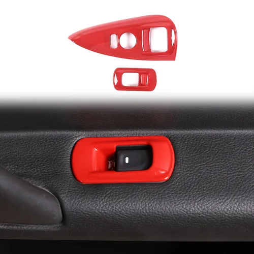 Miniatura 9 de Cubierta para interruptor de elevación de ventana compatible con Chevy Corvette C6 2005-2013, puerta de automóvil, ventana de vidrio, panel de botón