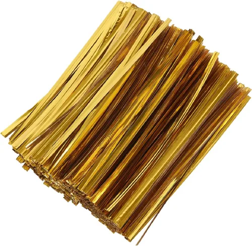 Miniatura 10 de 800 piezas de 4" lazos de torsión metálicos (verde) para lazos de panadería, bolsas de dulces, bolsas de café, lazos para bolsas de regalo