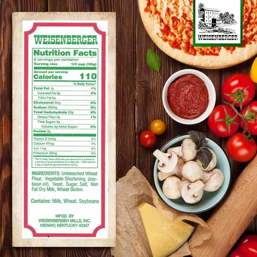 Miniatura 2 de Weisenberger Mezcla de masa de pizza – Mezcla de masa de pizza para pizza casera – Mezcla de harina de pizza para masa de pizza en cuestión