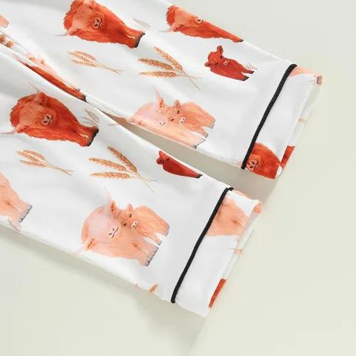 Miniatura 8 de Conjunto de pijama de satén con botones y pantalones largos, ropa de dormir para niños y niñas