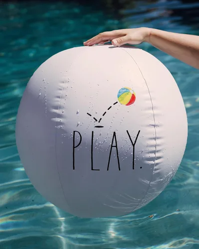 Miniatura 3 de Coconut Float Rae Dunn - Pelotas de playa inflables grandes de 27 pulgadas, ideales para fiestas de verano y eventos de natación Juega.