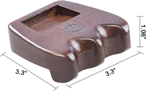 Miniatura 2 de CROWN ME Soporte de madera ponderado para palos de billar de 2 tacos, soporte para palos de billar, soporte para tiza
