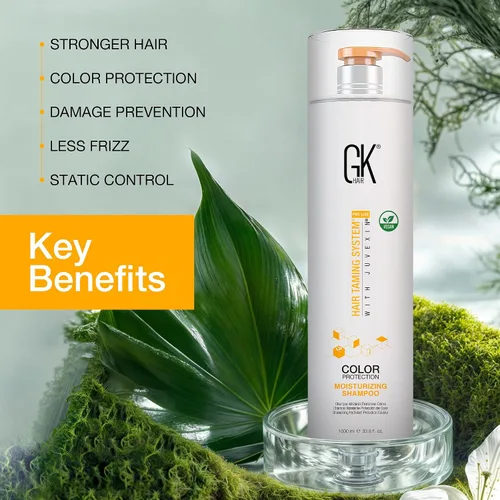 Miniatura 4 de GK HAIR Champú hidratante de queratina global (33.8 onzas líquidas/33.8 fl oz) para protección del color hidratante, daño seco, rizado