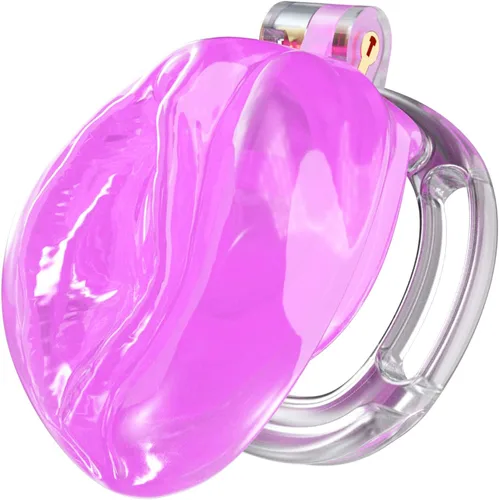 Jaula de castidad de silicona suave para hombre, 4 tamaños de anillo seleccionables, jaula flexible para el pene con cinturón de castidad y bloqueo
