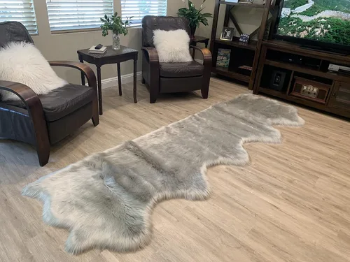 Miniatura 48 de LAMBZY Alfombra de pelo de oveja sintética, hipoalergénica, súper suave, sedosa para sala de estar, habitación de los niños, sofá