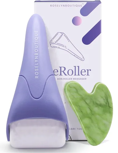 Miniatura 9 de ROSELYNBOUTIQUE Rodillo de hielo para cara y herramientas faciales Gua Sha, arrugas y líneas finas, masajeador de hinchazón, herramientas