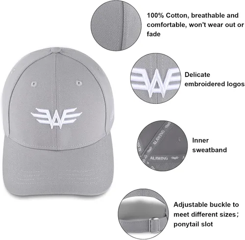 Miniatura 4 de ALAWING Gorra de béisbol estampada para hombre sombrero de algodón para mujer a la moda resistente al sudor y transpirable unisex ajustable M
