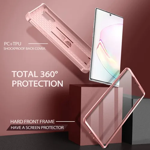 Miniatura 3 de Dexnor Funda para Samsung Galaxy Note 10+ Plus, [Protector de Pantalla y Soporte Integrados] Protección de Grado Militar Pesado a Prueba de Golpes