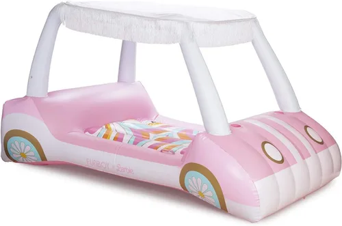 Miniatura 2 de FUNBOY & Malibu Barbie Carro de golf inflable de lujo flotador de piscina de verano + FUNBOY inflable gigante de lujo rosa retro convertible clásico