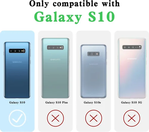 Miniatura 2 de Funda para Samsung Galaxy S10, Galaxy S10 2019 para mujer con purpurina de cristal suave TPU transparente con correa de pie de apoyo