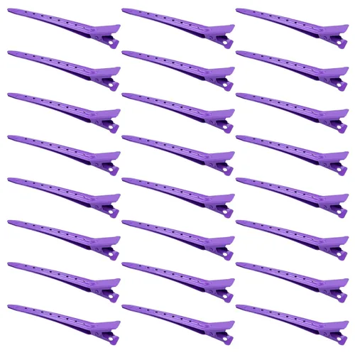 Miniatura 38 de 24 Paquetes de Pinzas Pico de Pato, Bantoye 2.75 Pulgadas Pinzas de Cocodrilo Rizadoras de Metal Antioxidante con Agujeros para Peinado del Cabello