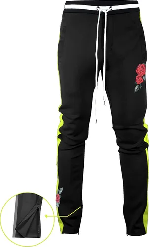 Miniatura 4 de Screenshot - Pantalones deportivos con cinta lateral estilo Hip Hop, ajuste ceñido, para hombre