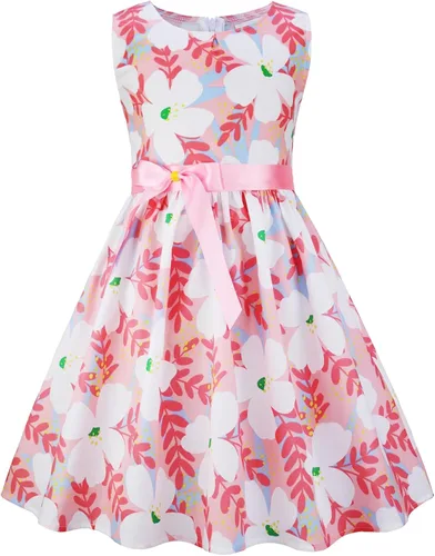 Miniatura 35 de Vestido de verano para niña, de algodón, con diseño floral