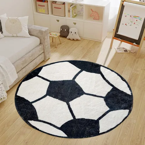 Miniatura 9 de Poowe Alfombra redonda para sala de juegos para niños, alfombra suave del alfabeto para dormitorio, colección de juegos, alfombra de aprendizaje