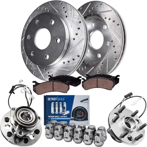 Miniatura 34 de Detroit Axle - Kit de frenos para Acura TSX 2009-2010 Honda Accord 2008-2011 Rotores de freno perforados y ranurados Pastillas de freno de cerámica