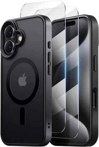 Miniatura 83 de Tigowos Magnetic Guardian - Funda diseñada para iPhone 11 Pro [probada en caídas de grado de 10 pies y compatible con MagSafe] Funda delgada Negro