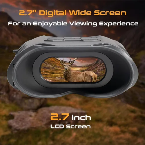 Miniatura 6 de Grey Bear Gafas de visión nocturna, prismáticos infrarrojos 9X, IP54 para observación de vida silvestre, camping, senderismo, seguridad, rango