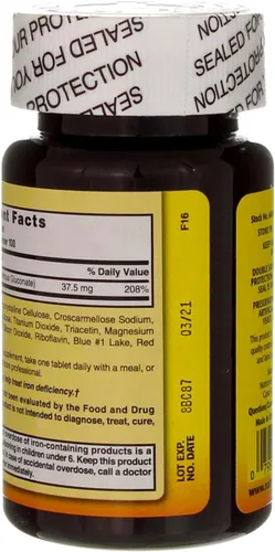 Miniatura 5 de Nature`s Blend Tabletas de gluconato ferroso 325 mg 100 unidades por botella (5 botellas)