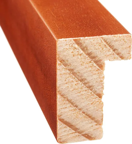 Miniatura 3 de Marco de 3 x 3 pulgadas, marco de madera maciza de nuez miel tradicional marrón Ancho de moldeo de 0.875 pulgadas Profundidad de conejo de 0.875