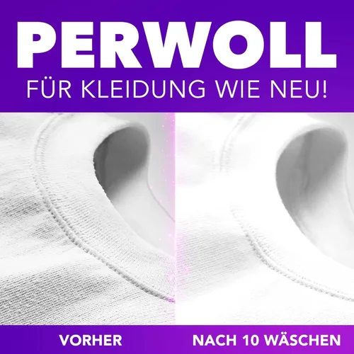 Miniatura 4 de Perwoll Renovar blanco (25 lavados), detergente líquido para ropa blanca, detergente fino fortalece las fibras y mejora la intensidad