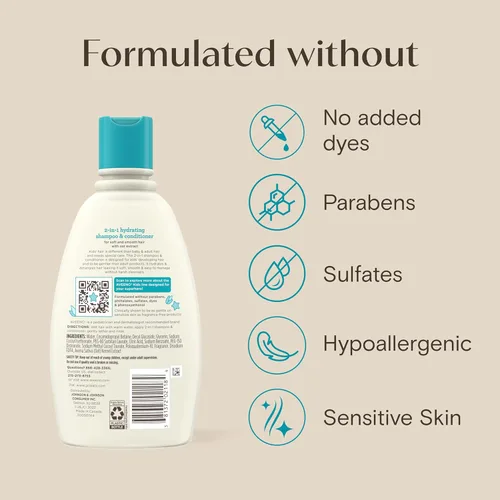 Miniatura 9 de Aveeno Kids Champú y acondicionador hidratante 2 en 1, limpia, acondiciona y desenreda suavemente el cabello de los niños, formulado con extracto