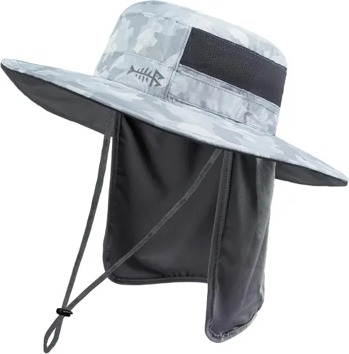 Miniatura 9 de BASSDASH Sombrero de pesca solar UPF 50+ resistente al agua con solapa desmontable para el cuello