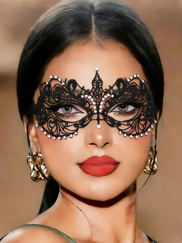 Miniatura 2 de Tgirls Máscara de encaje para mujer con diamantes de imitación sexy, máscaras de mascarada, máscara de encaje para fiesta de disfraces, máscara