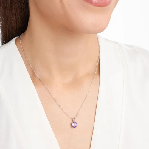 Miniatura 33 de Amazon Essentials Collar con colgante de piedra natal de corte redondo de plata de ley de 18 pulgadas (anteriormente colección Amazon)