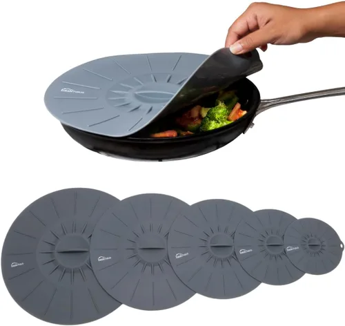 Miniatura 13 de Tapas elásticas de silicona reutilizables para almacenamiento de alimentos en el refrigerador, fundas elásticas resistentes al calor, tazas, latas