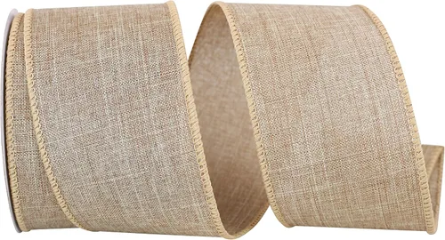 Miniatura 50 de Cinta Reliant Ribbon 92573W-031-09K para borde con alambre Everyday Linen Value, 1-1/2 pulgadas x 50 yardas, color negro