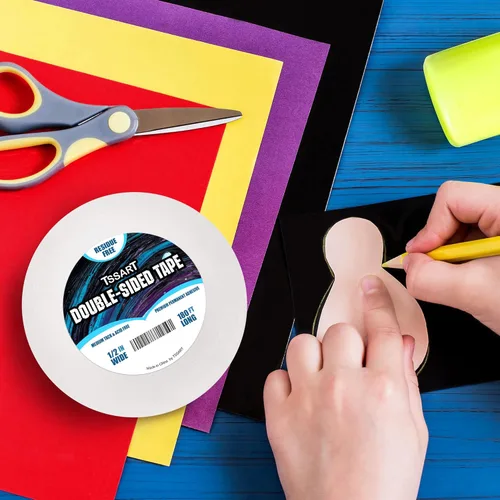 Miniatura 6 de Cinta de doble cara permanente ultra fina - Cinta adhesiva de doble cara para artes, manualidades, fotografía, álbumes de recortes, rasgón a mano