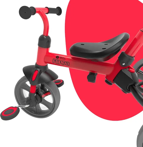 Miniatura 9 de Yvolution Y Velo Flippa - Triciclo convertible a bicicleta de balance 4 en 1 para pequeños de 2 a 5 años Rojo