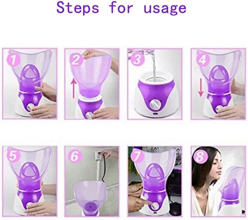 Miniatura 5 de Vaporizador facial vaporizador facial vapor facial sauna para el hogar humidificador facial para el cuidado de la piel al vapor facial。