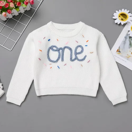Miniatura 66 de Suéter de primer cumpleaños para bebés y niñas de un año de edad, sesión de fotos, otoño e invierno