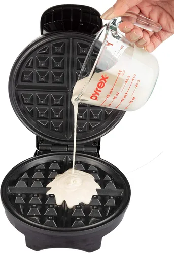 Miniatura 5 de Máquina para hacer gofres belgas: plancha antiadherente de 7 pulgadas con control de tostado ajustable, horneador eléctrico que hace gofres gruesos