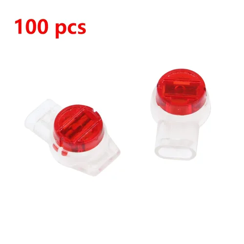 Miniatura 6 de Antrader 100 unids teléfono de datos empalme a tope 3 puertos UR conectores rojo claro