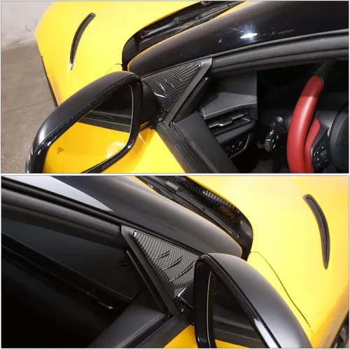 Miniatura 6 de Compatible con Toyota Supra GR A90 A91 MK5 2019-2022 2023 2024 2025 ABS retrovisor lateral de alerón adhesivo, canaliza el aire del automóvil