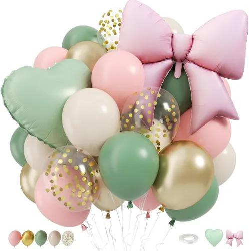 Miniatura 28 de Globos de fútbol, globo de látex marrón salvia de 12 pulgadas con globos de papel de aluminio impresos de fútbol, decoraciones de fiesta de fútbol