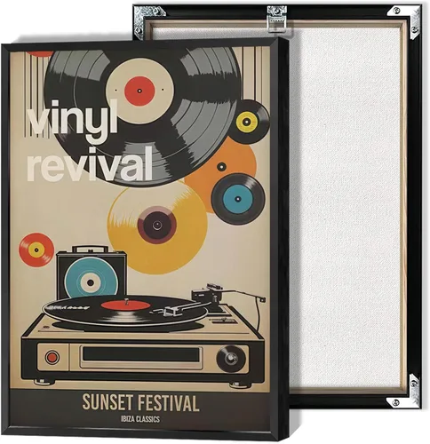 Miniatura 10 de Discos de vinilo vintage, arte de pared, póster de música retro japonesa Ukiyo-E asiática, impresiones de imágenes musicales estéticas, pintura