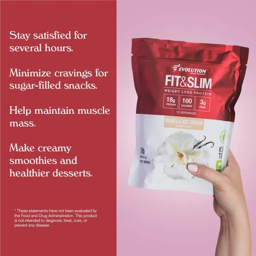 Miniatura 3 de Evolution Advance Nutrition Fit & Slim Blend, 2 libras + bandas de resistencia para ejercicio en el hogar, proteína de suero en polvo alimentada