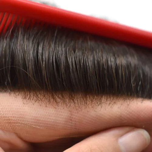 Miniatura 3 de Tupé para hombre, cabello humano real, suave encaje suizo frontal, tupé para hombres, sistema de cabello, extensiones capilar para hombre