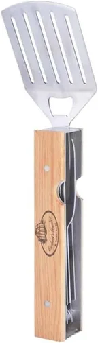 Miniatura 6 de Esschert 4 en 1 herramientas plegables para barbacoa de acero inoxidable, accesorios de cocina