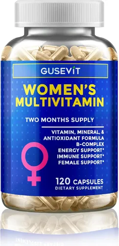Multivitamínico 37 en 1 para mujer para apoyo inmunológico y estrés, refuerzo de energía, salud ósea y de la piel y crecimiento del cabello |