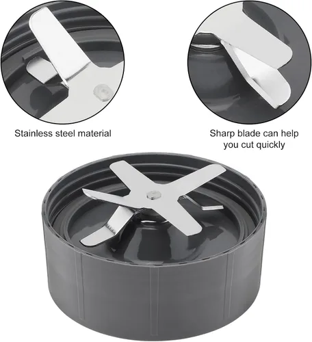 Miniatura 3 de Reemplazo de la cuchilla extractora de taza de licuadora de 32 oz para NutriBullet 600W 900W Taza del exprimidor,2 juntas de goma,Mezclador